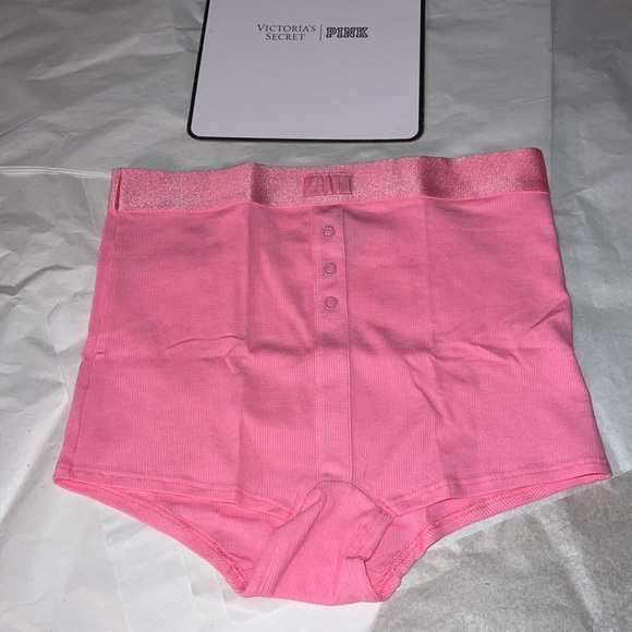 (L) Victoria’s Secret PINK HIGH-WAIST BOYSHORT PANTY - Picture 4 of 12